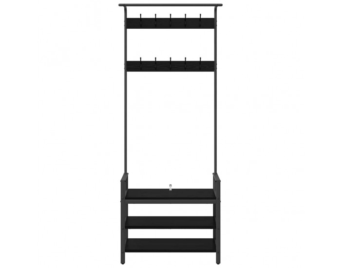Sonata H Закачалка за палта Черен дъб 75 x 34 x 184 см Инженерно дърво