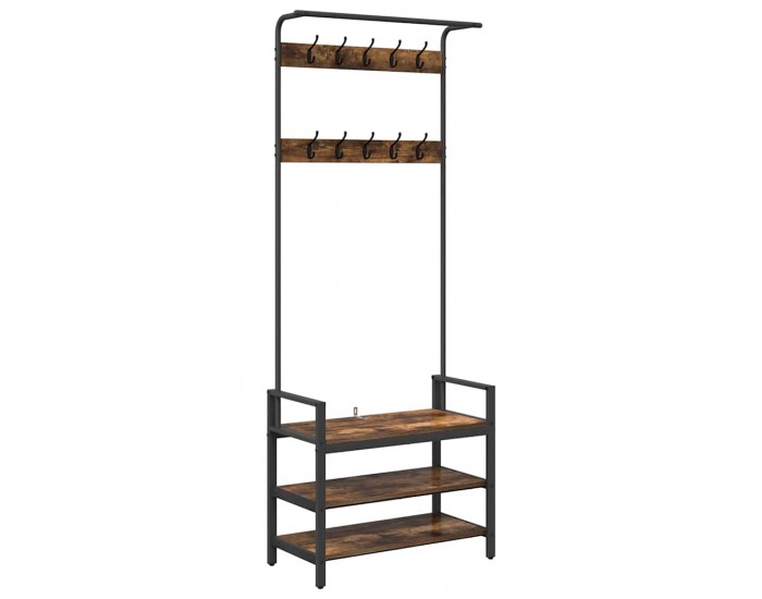 Sonata H Закачалка за палта Опушен дъб 75 x 34 x 184 см Инженерно дърво