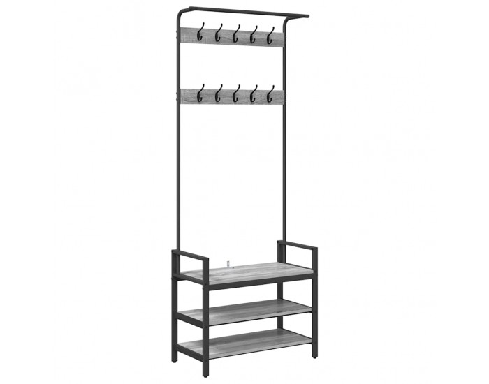 Sonata H Закачалка за палта Сив сонома 75 x 34 x 184 см Инженерно дърво