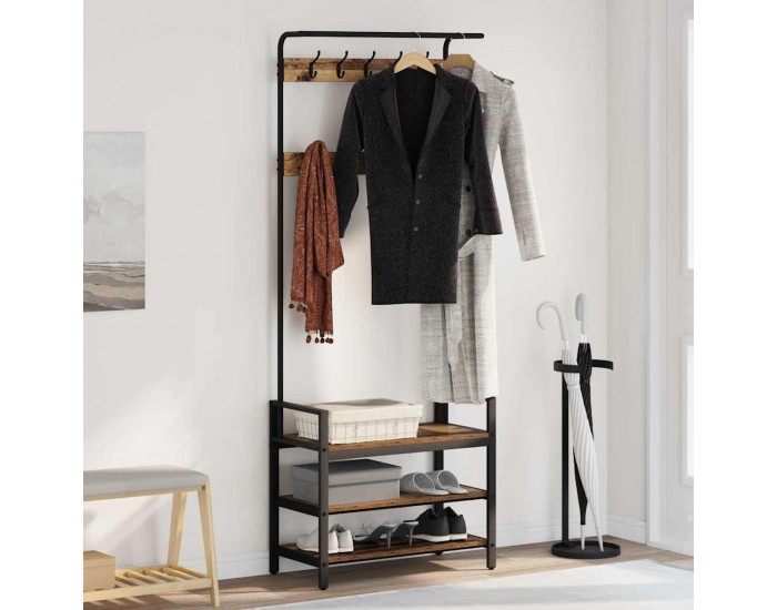 Sonata H Закачалка за палта Старо дърво 75 x 34 x 184 см Инженерно дърво