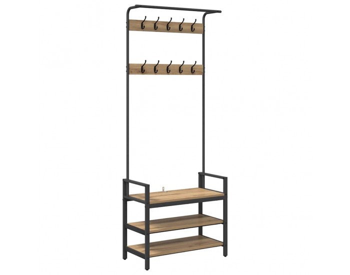 Sonata H Закачалка за палта дъб артизан 75 x 34 x 184 см Инженерно дърво