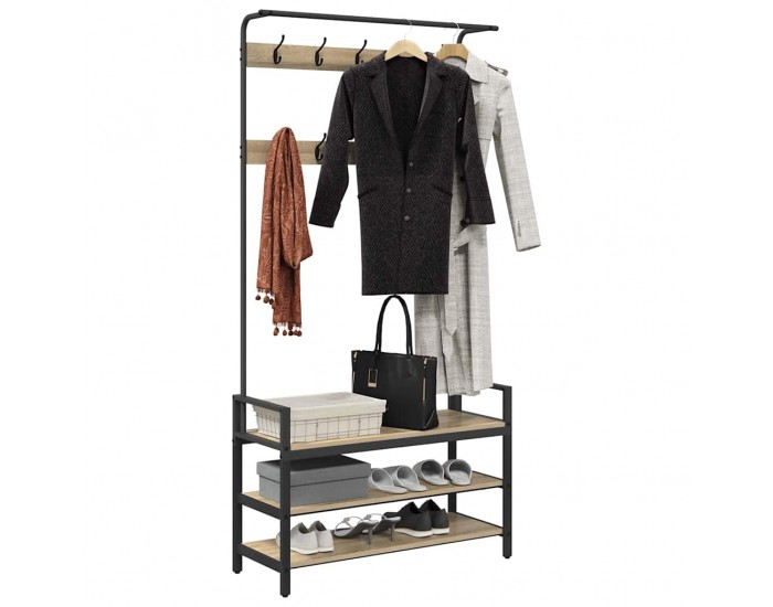 Sonata H Закачалка за палта дъб сонома 95 x 34 x 184 см Инженерно дърво