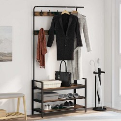 Sonata H Закачалка за палта Опушен дъб 95 x 34 x 184 см Инженерно дърво - Закачалки