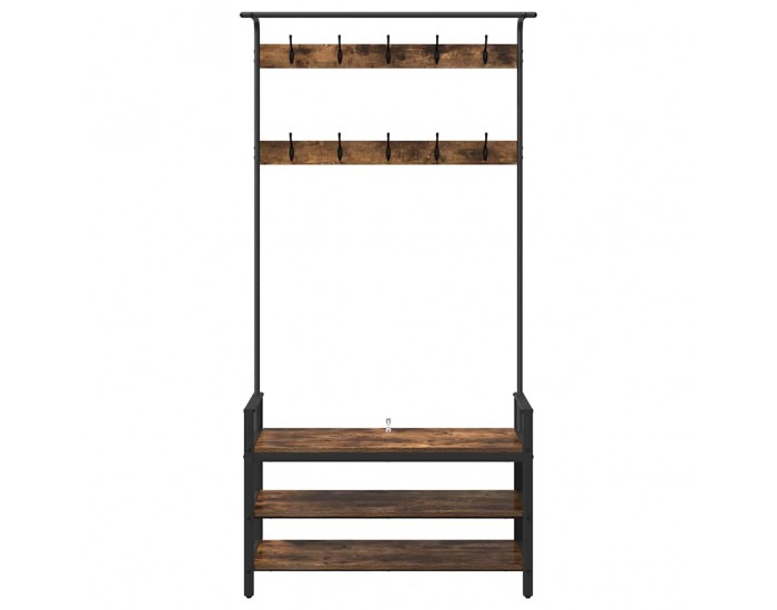 Sonata H Закачалка за палта Опушен дъб 95 x 34 x 184 см Инженерно дърво