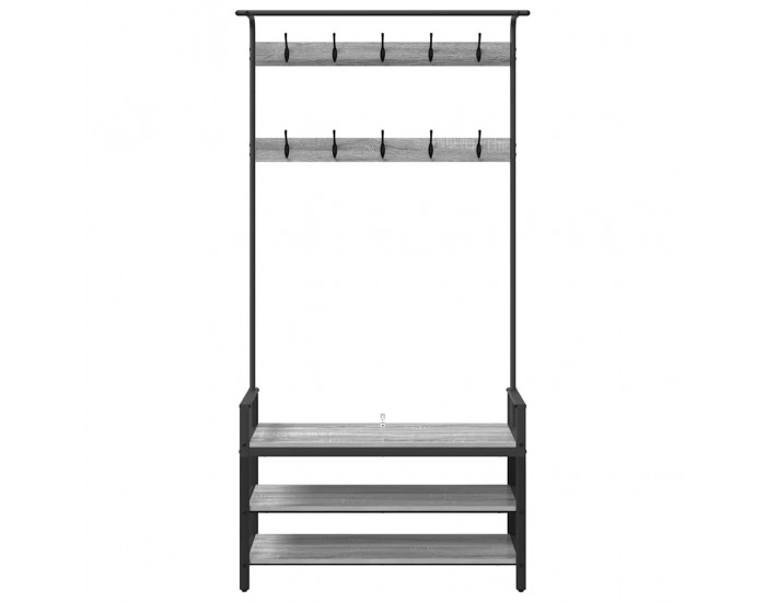 Sonata H Закачалка за палта Сив сонома 95 x 34 x 184 см Инженерно дърво