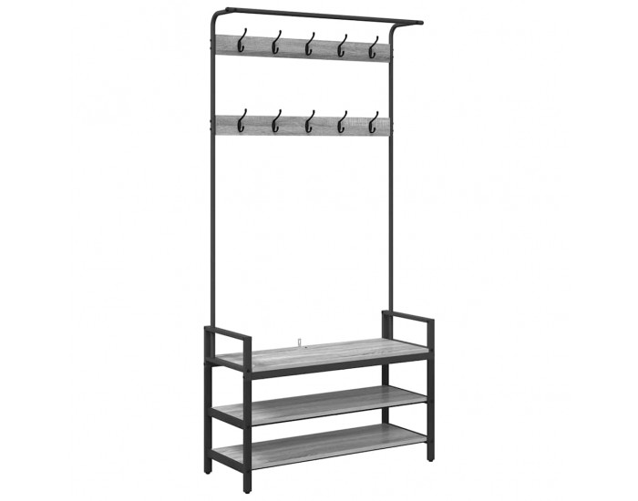 Sonata H Закачалка за палта Сив сонома 95 x 34 x 184 см Инженерно дърво