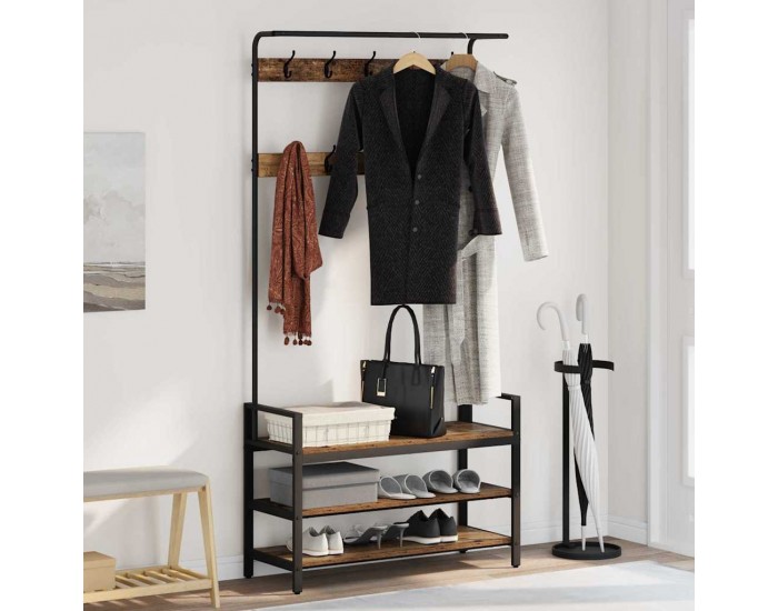 Sonata H Закачалка за палта Старо дърво 95 x 34 x 184 см Инженерно дърво