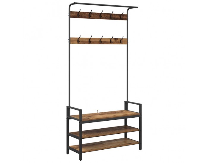 Sonata H Закачалка за палта Старо дърво 95 x 34 x 184 см Инженерно дърво