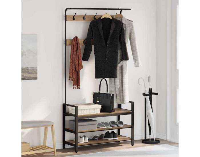 Sonata H Закачалка за палта дъб артизан 95 x 34 x 184 см Инженерно дърво