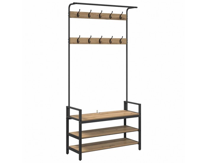 Sonata H Закачалка за палта дъб артизан 95 x 34 x 184 см Инженерно дърво