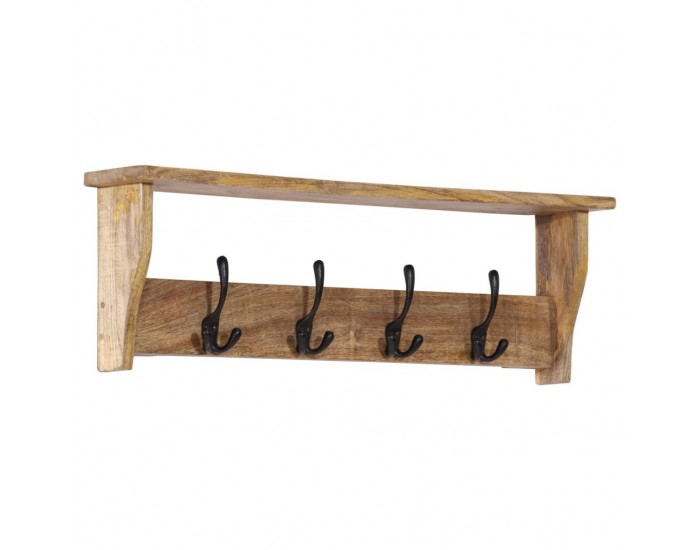 Sonata H Стенна закачалка с 4 куки манго масивно дърво