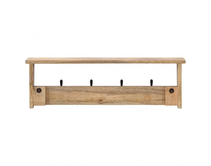 Sonata H Стенна закачалка с 4 куки манго масивно дърво