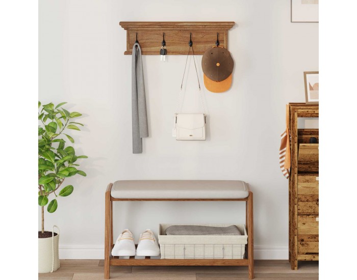 Sonata H Стенна закачалка за палта Естествен 70 x 10 x 20 cm