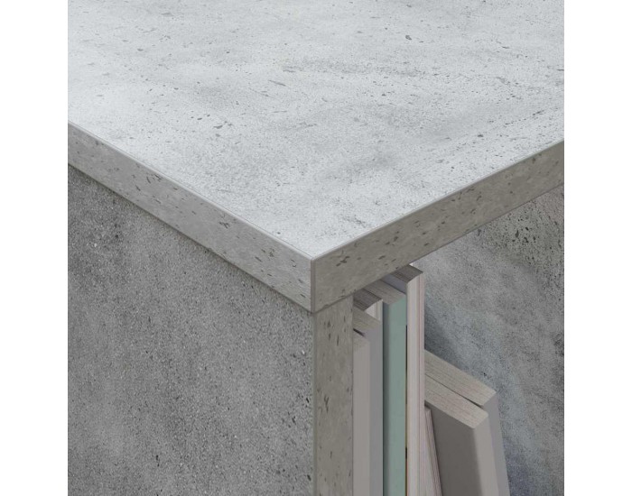 Sonata H Етажерка за списания Циментено сиво 102 x 30 x 45 см