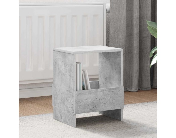 Sonata H Етажерка за списания Циментено сиво 35 x 30 x 45 см