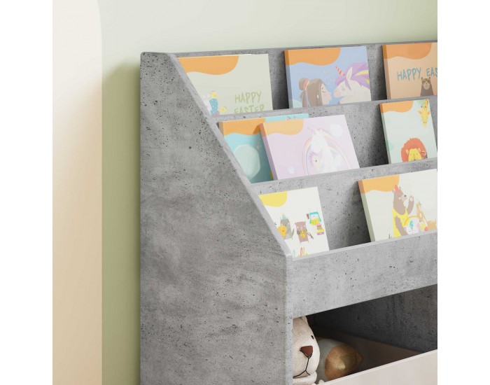 Sonata H Детска рафт за книги Циментено сиво 72,5 x 29,5 x 69 см