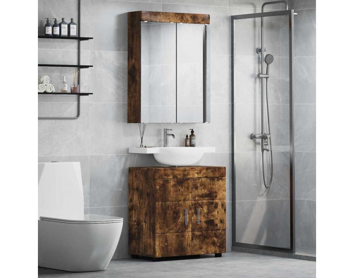 Sonata H Комплект мебели за баня с рафт TULUM Димян дъб Инженерно дърво