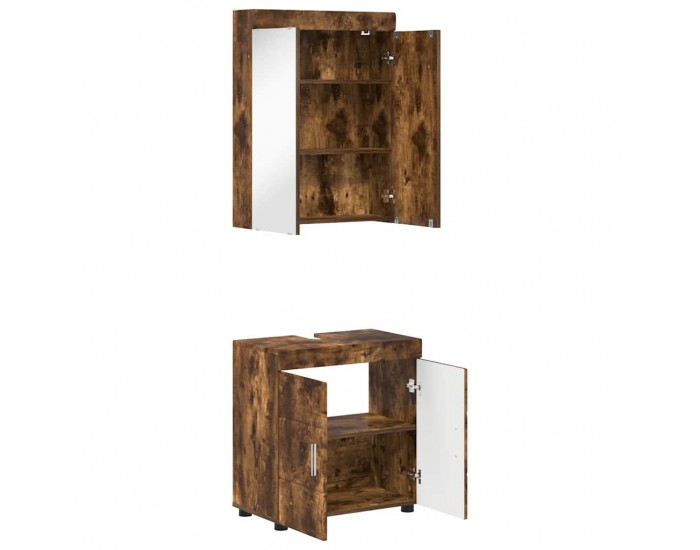 Sonata H Комплект мебели за баня с рафт TULUM Димян дъб Инженерно дърво