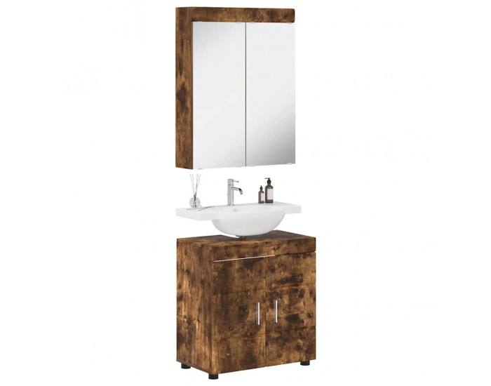 Sonata H Комплект мебели за баня с рафт TULUM Димян дъб Инженерно дърво