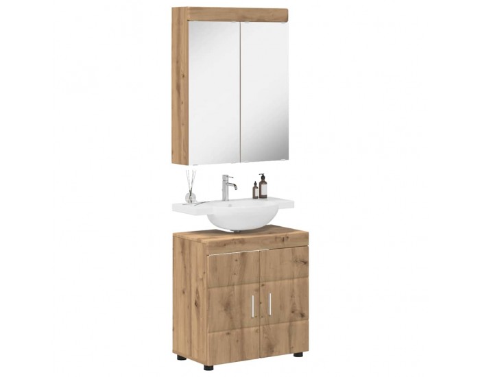 Sonata H Комплект мебели за баня с рафт TULUM Дъб Инженерно дърво