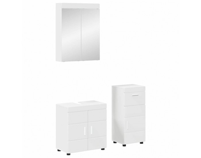 Sonata H Комплект мебели за баня с чекмедже TULUM Бяло Инженерно дърво