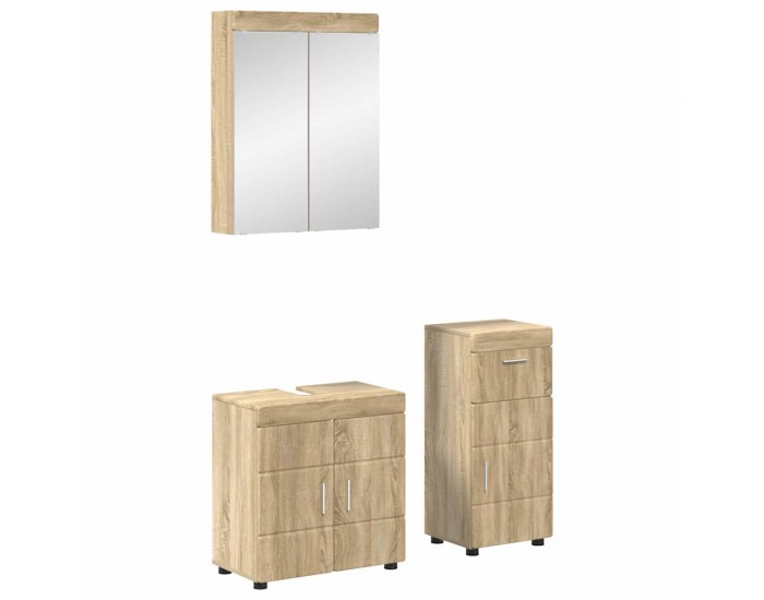 Sonata H Комплект мебели за баня с рафт TULUM Сонома дъб Инженерно дърво