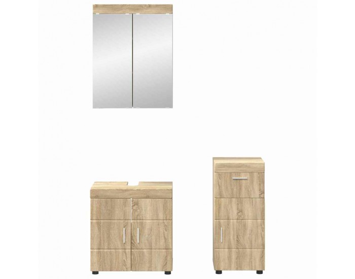 Sonata H Комплект мебели за баня с рафт TULUM Сонома дъб Инженерно дърво