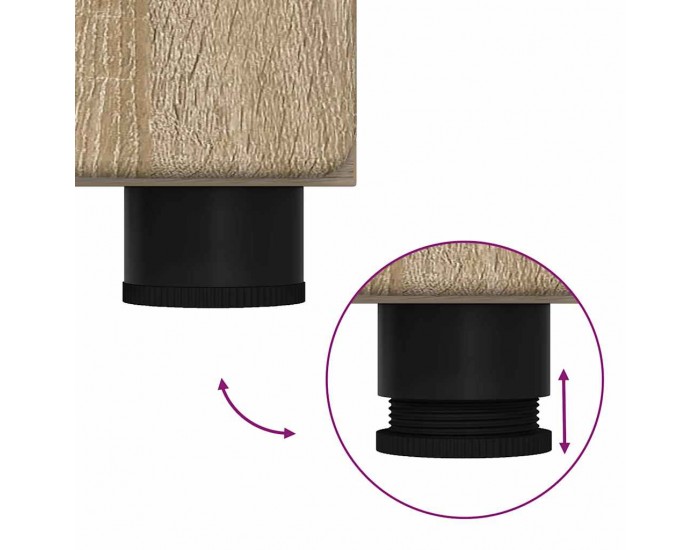 Sonata H Комплект мебели за баня с рафт TULUM Сонома дъб Инженерно дърво