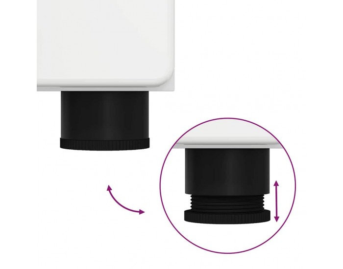 Sonata H Комплект мебели за баня TULUM Лъскаво бяло Инженерно дърво