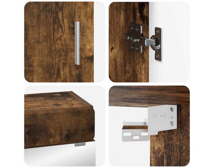 Sonata H Комплект мебели за баня с рафт TULUM Димян дъб Инженерно дърво