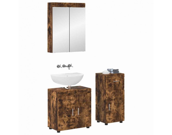 Sonata H Комплект мебели за баня с рафт TULUM Димян дъб Инженерно дърво