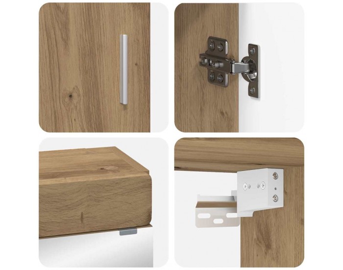 Sonata H Комплект мебели за баня с чекмедже TULUM Дъб Инженерно дърво