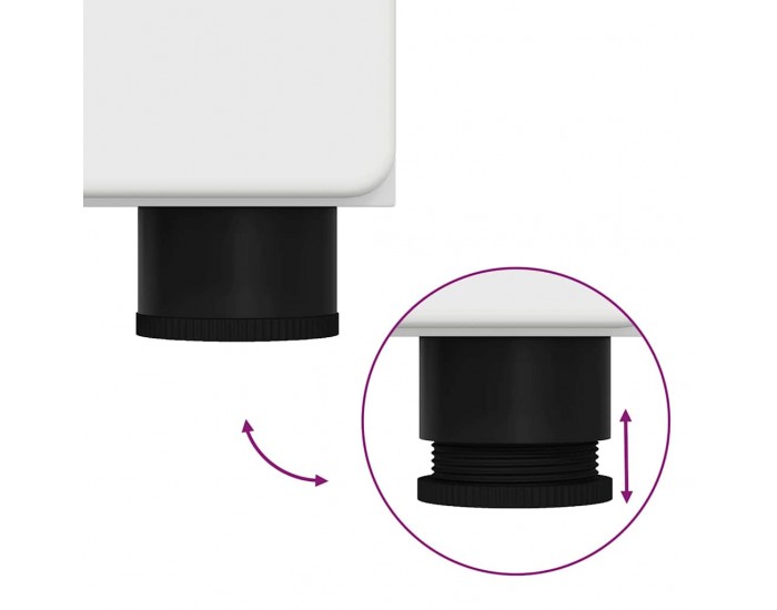 Sonata H Комплект мебели за баня с рафт TULUM Бяло Инженерно дърво