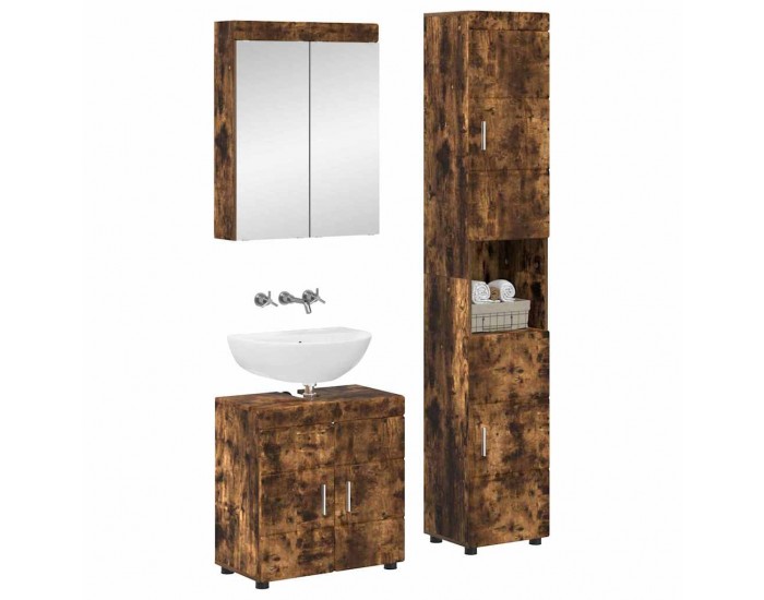 Sonata H Комплект мебели за баня с рафт TULUM Димян дъб Инженерно дърво