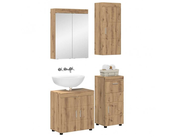 Sonata H Комплект мебели за баня с чекмедже TULUM Дъб Инженерно дърво