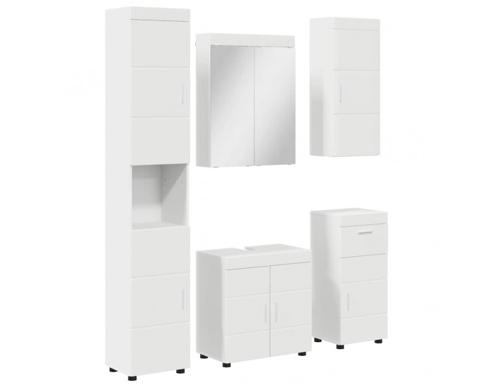 Sonata H Комплект мебели за баня с чекмедже TULUM Бяло Инженерно дърво