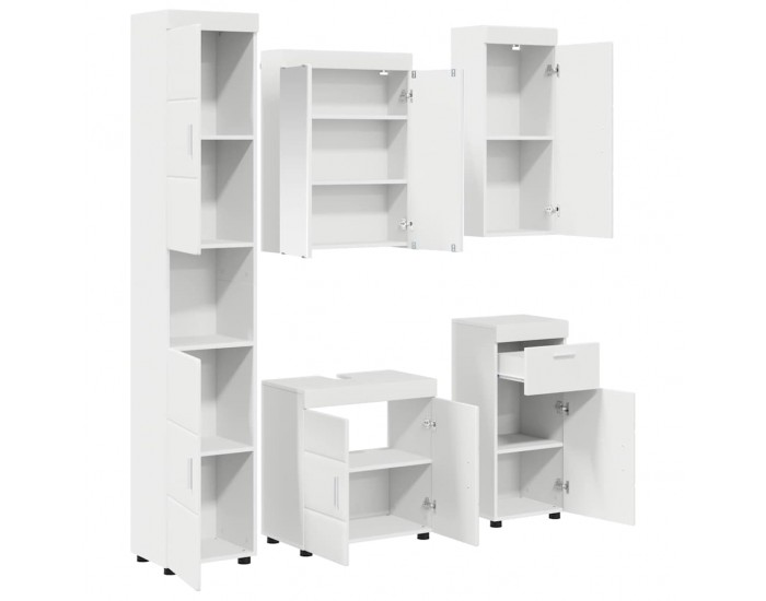 Sonata H Комплект мебели за баня с чекмедже TULUM Бяло Инженерно дърво