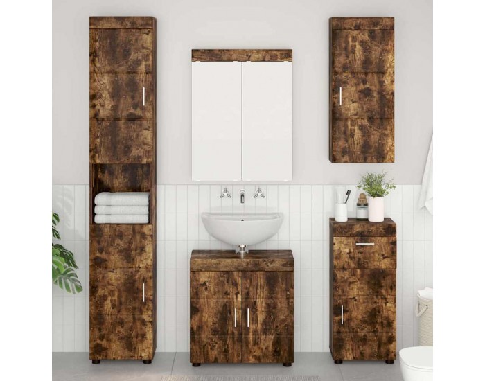 Sonata H Комплект мебели за баня с рафт TULUM Димян дъб Инженерно дърво