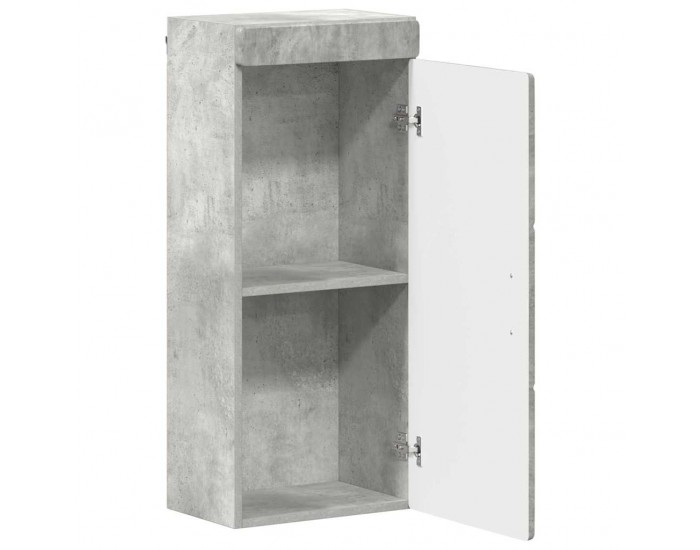 Sonata H Банен стенен шкаф с рафт TULUM Циментено сиво 37 x 24,5 x 86 см