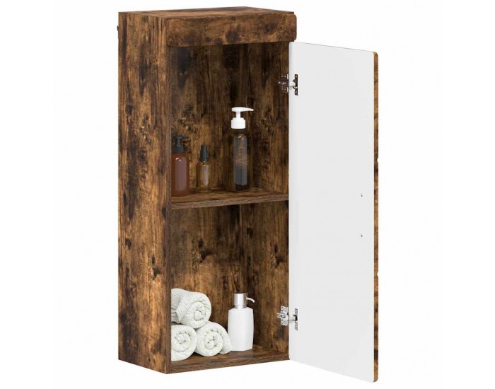 Sonata H Банен стенен шкаф с рафт TULUM Димян дъб 37 x 24,5 x 86 см