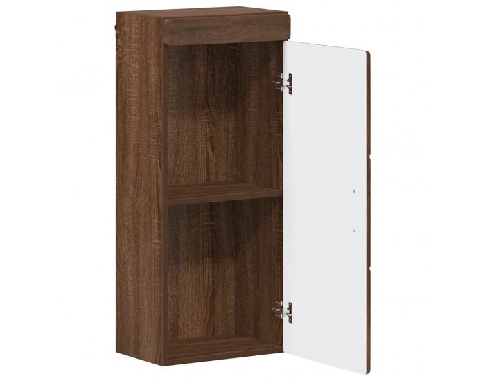 Sonata H Банен стенен шкаф с рафт TULUM Кафяв дъб 37 x 24,5 x 86 см