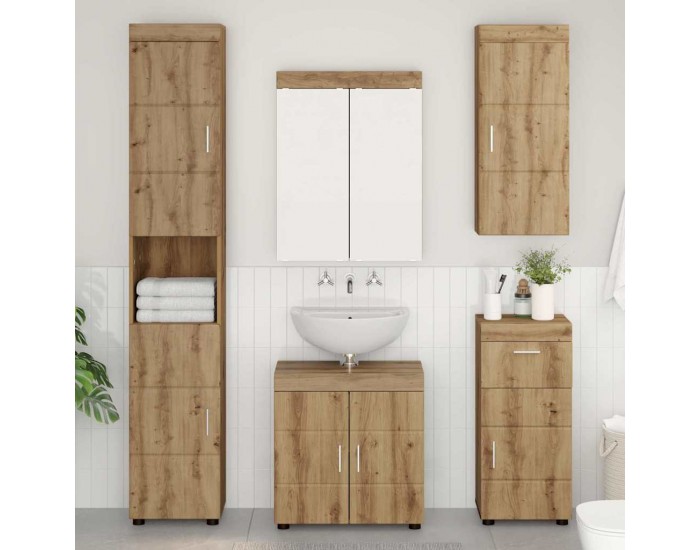 Sonata H Банен стенен шкаф TULUM Дъб 37 x 24,5 x 86 см Инженерно дърво