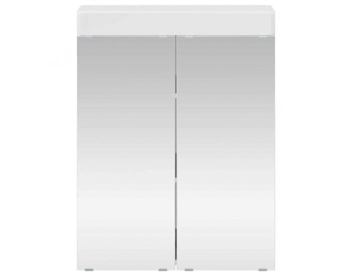 Sonata H Шкаф с огледало за баня TULUM Лъскаво бяло 60 x 16,5 x 78 см