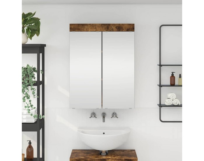 Sonata H Шкаф с огледало за баня TULUM Димян дъб 60 x 16,5 x 78 см