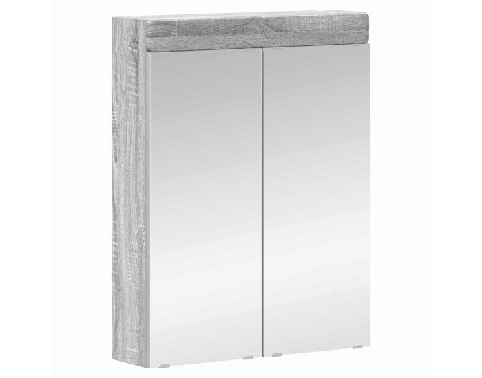 Sonata H Шкаф с огледало за баня TULUM Сив Сонома 60 x 16,5 x 78 см