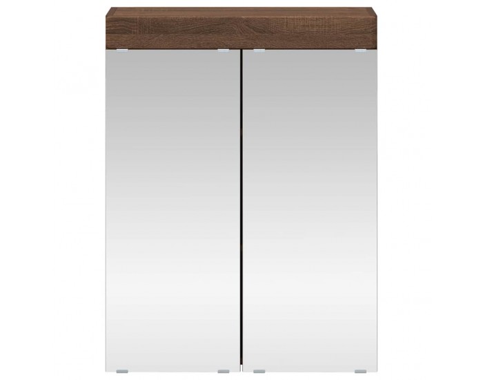 Sonata H Шкаф с огледало за баня TULUM Кафяв дъб 60 x 16,5 x 78 см