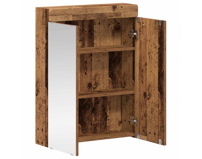 Sonata H Шкаф с огледало за баня TULUM Старо дърво 60 x 16,5 x 78 см