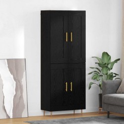 Sonata H Висок шкаф Черния дъб 69,5 x 34 x 180 см Инженерно дърво - Дневна
