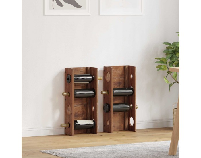 Sonata H Стелаж Кафяво 24 х 13 х 54 см Масивно махагоново дърво