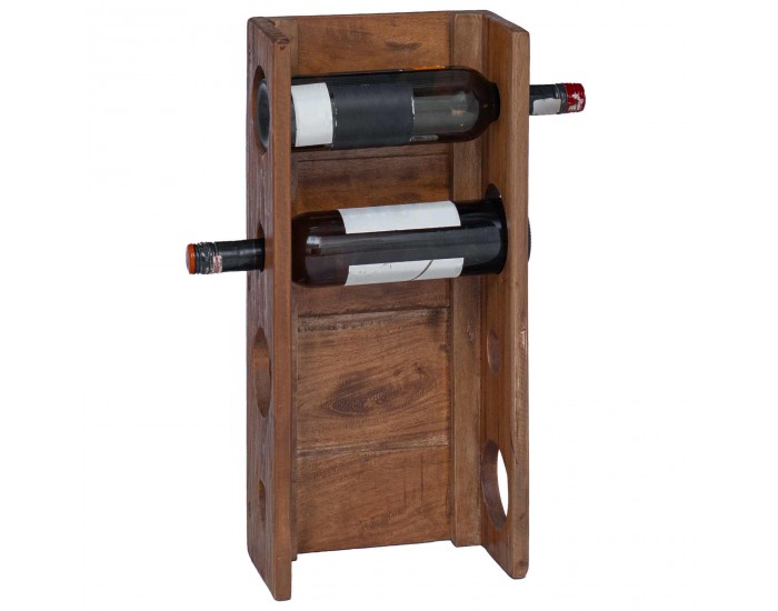 Sonata H Стелаж Кафяво 24 х 13 х 54 см Масивно махагоново дърво